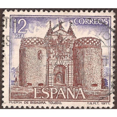 SPAIN, Pueta de Bisgra, Toledo, brown/purple 1977, 12 Ptas