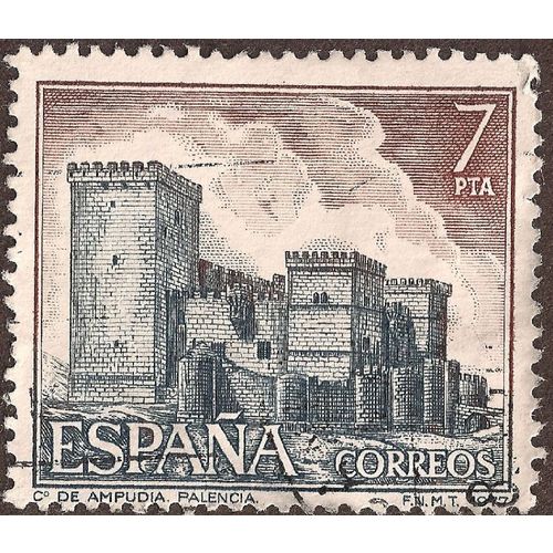 SPAIN, Castillo de Ampudia, Palencia, brown 1977, 7 Ptas