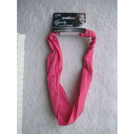 1 Goody Fashionow Glitter Gentle Fit Light Thin Fabric Head Band Pink Black Tan