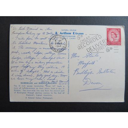 River Irt, Ravenglass & Eskdale Miniature Railway Postcard #20