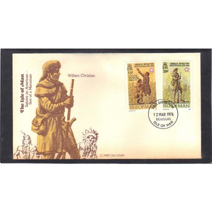 FDC Int'l Isle of Man Honoring USA Bicentennial (Cachet-U/A) CV01066