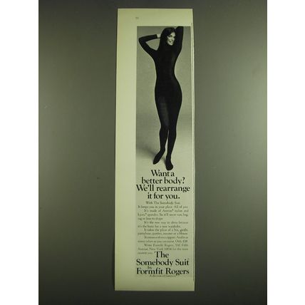 1971 Formfit Rogers Somebody Suit Ad - Want a better body? We'll rearrange it