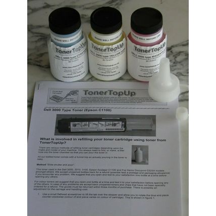 Rainbow Pack Toner Refill Epson Aculaser CX21 C13S050318 C13S050317 C13S050316