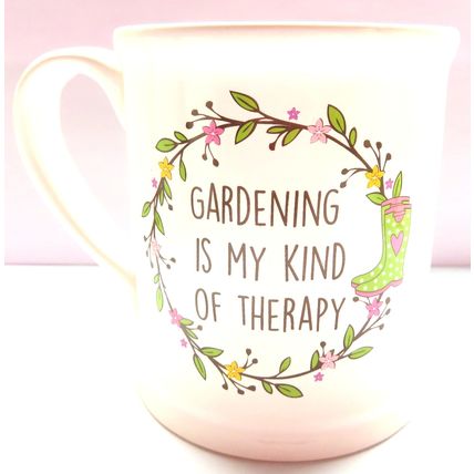 Gardening is My Kind of Therapy Mug Tankard Style 10.5 CM - 0059M