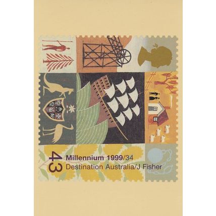 Travel To Australia Ship Coat Of Arms Royal Mail Limited Postcard