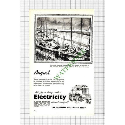Brough Haven East Yorkshire Electricity Board Advert - 1962 Cutting