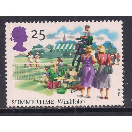 GB 1994 QE2 25p Four Seasons Summertime 'Tennis 'used SG 1835 ( M646 )