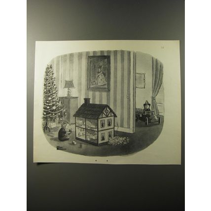 1953 Cartoon by Chas Addams - Doll House Fire