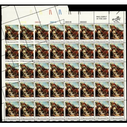 1564, MNH 10¢ Sensational Fold Over Sheet Creates Odd Stamps - Stuart Katz