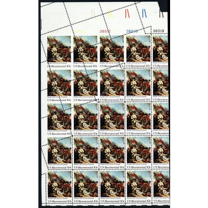 1564, MNH 10¢ Sensational Fold Over Sheet Creates Odd Stamps - Stuart Katz