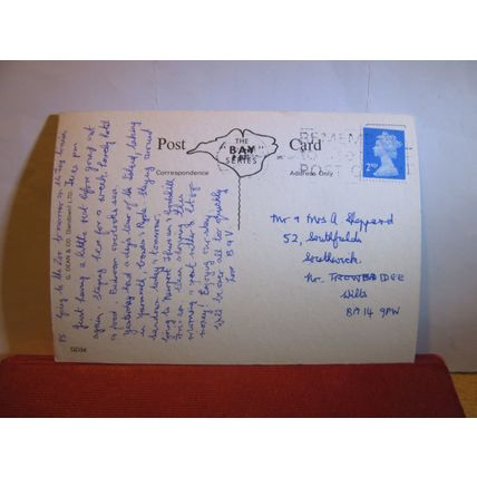 multiview, BEAUTY SPOTS, THE ISLE OF WIGHT used postcard Bay series =