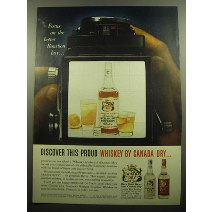 1957 Canada Dry Straight Bourbon Ad - Discover this proud whiskey by Canada Dry
