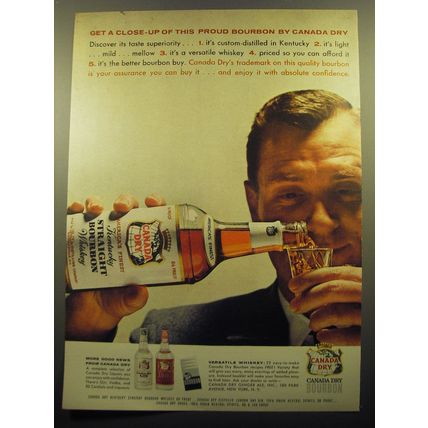 1957 Canada Dry Bourbon Ad - Get a close-up of this proud bourbon by Canada Dry