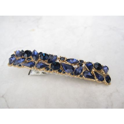 2 1/3 inch multi-color crystal rhinestone alligator hair clip barrette