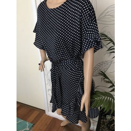 Milk and honey polka dot dress women size 8
