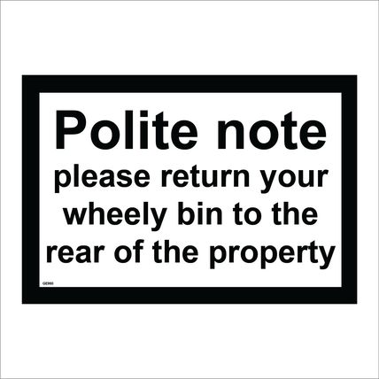 Security Gates Sign Parking Smoke Fire Entry Rubbish Waste Electronic GBL032
