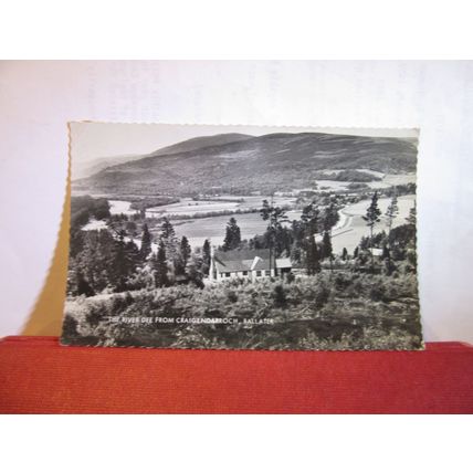 RIVER DEE FROM CRAIGENDARROCH, BALLATER, Scotland used postcard RP 1962 pm =