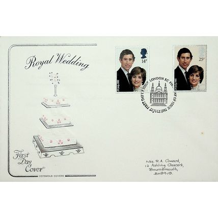 1981 Royal Wedding, London St Paul's Postmark, Cotswold FDC