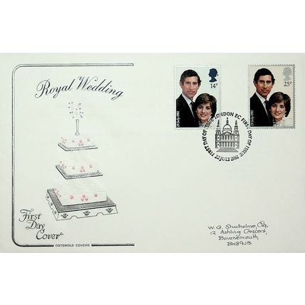 1981 Royal Wedding, London St Paul's Postmark, Cotswold FDC