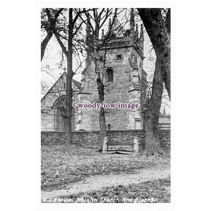 pu0726 - Whiston Church & Stocks , Yorkshire - print 6x4