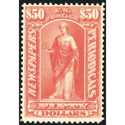 PR124, Mint VF NH - $50 Newspaper Stamp SCV $170.00 * Stuart Katz