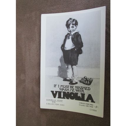 Collectorcard reproduction Advertising Postcard - Vinolis Soap circa 1910