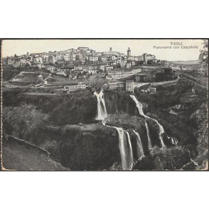 Panorama con Cascatelle, Tivoli, c.1920s - Provizi Cartolina