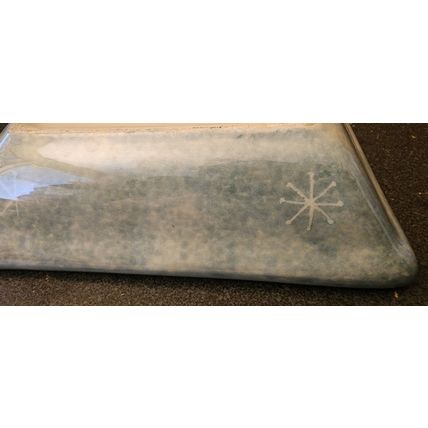 Royal Season's Winter Cabin Snow Flake Christmas Rectangle Serving Dish