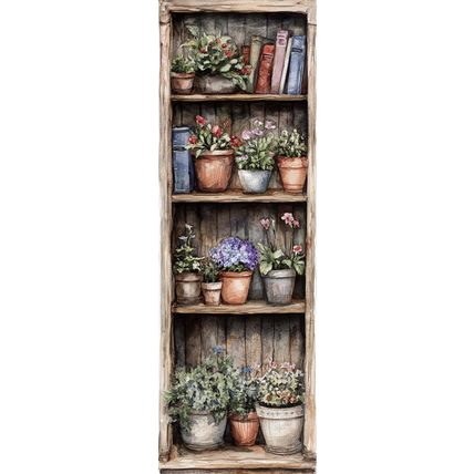 Vintage Bookshelf Bookmarks Book Markers Gift For Reader (X4)