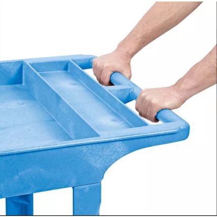 Uline Utility Cart - 45 x 25 x 33", Blue