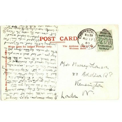 Postcard Christchurch Priory Church & Castle Ruins CHRISTCHURCH 200 Duplex 1907