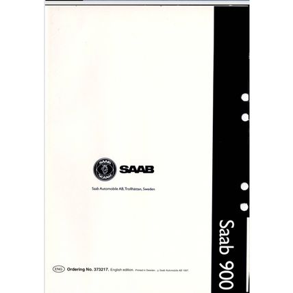 Saab 900 Service Manual 1997 373217 PDF