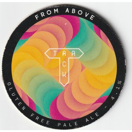 UNUSED KEG CLIP FRONT - TRACK BREWING CO - FROM ABOVE PALE ALE