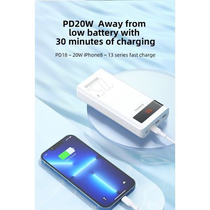 ROMOSS 30000mAh Power Bank 22.5W Super Fast Charge USB-C LED Sense8PF