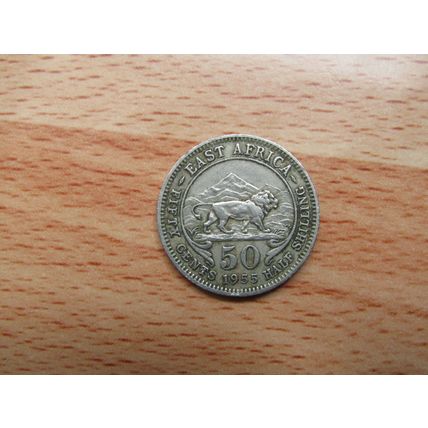 East Africa 1955 50 Cents Coin