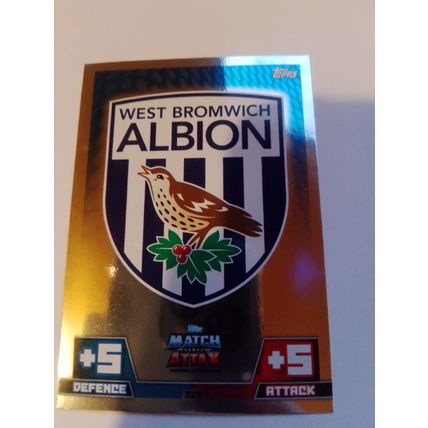 match attax 14/15 club badge west bromwich albion no.325