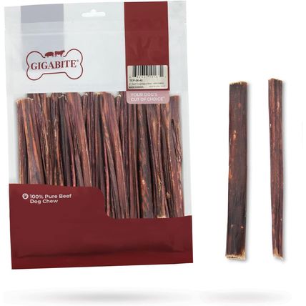 Best Pet Supplies Gigabite 6 Inch Beef Gullet Jerky Sticks (40 Pack) - All Natur