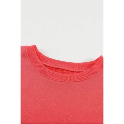 Plain Crew Neck Pullover Sweatshirt