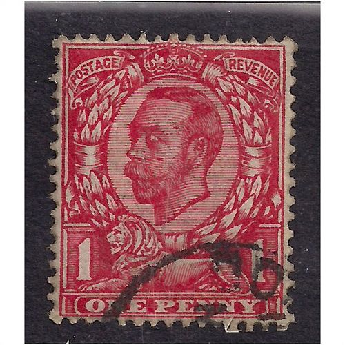GB 1912 KGV 1d Scarlet used stamp wmk 49. ( M7 )