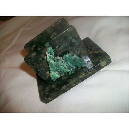 NEWFOUNDLAND GRANITE NAPKIN HOLDER,HAND MADE,MAP