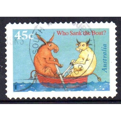 Australia 1996 Children's Book Council - Who Sank the Boat 45c s/a Used