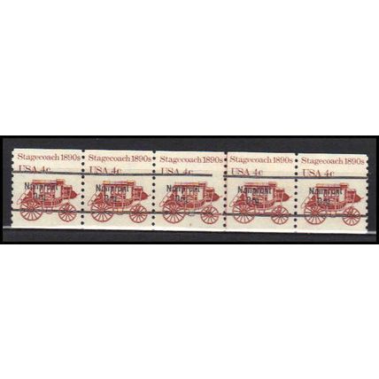 1898Ab 4c Stagecoach Fine MNH Dry Gum PNC 6/5 Line Gap AA0113