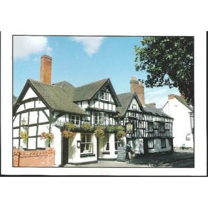 Leominster, Herefordshire - Chequers Pub - postcard c.1980s