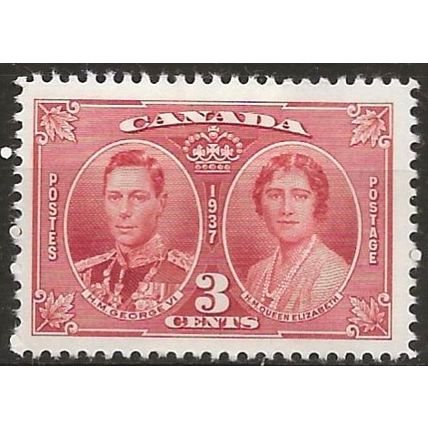 Canada 1937 SG356 3c Carmine Coronation Mounted Mint .
