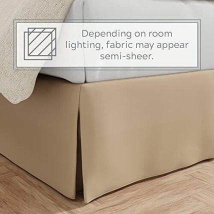 Magic Skirt Wrap Around Bed Skirt-14" Drop-CALIFORNIA KING-MOCHA-NEW-SEALED-FAST