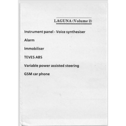 Renault Laguna Vol 2 Diag 7 Manual 1998 DIAG7 7711198317 PDF