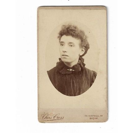 CDV, Photo Portrait Of Lady, Chas Cross 114 Campell Road, BOW.