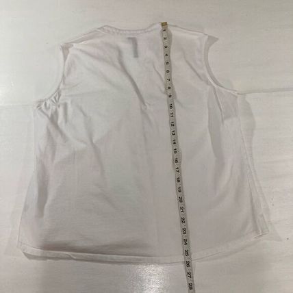 Cathy White Sleeveless Top Womens Large L Casual Blouse Summer Shirt