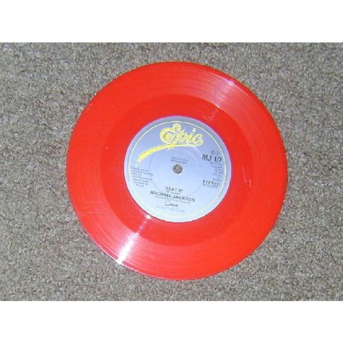 Michael Jackson Red Vinyl 45 rpm "Beat It " UK British Import New!!