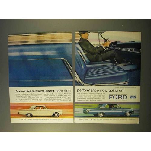 1963 Ford Galaxie 500/XL Car Ad - America's Liveliest
